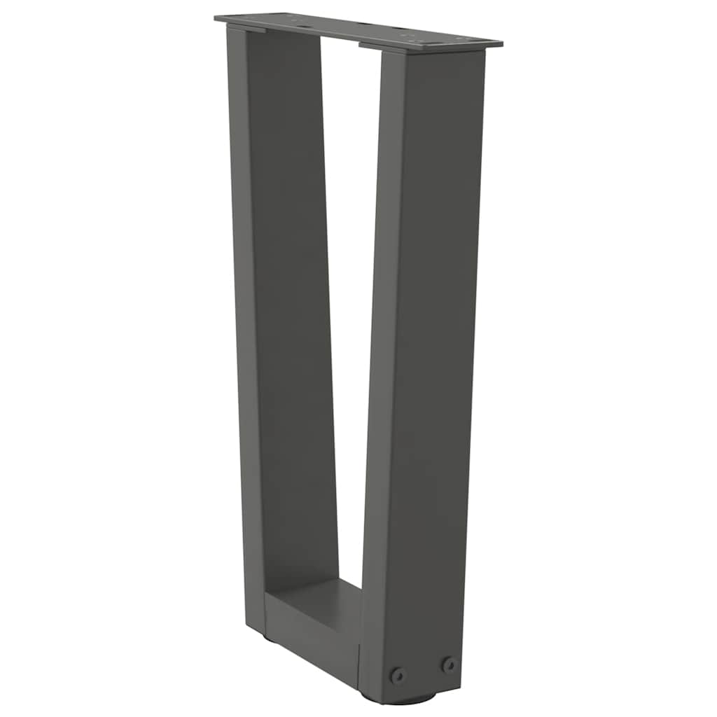 Salontafelpoten 2 st V-vormig 38x(42-43,3) cm staal antraciet is nu te koop bij PeponiXL, paradijselijk wonen!