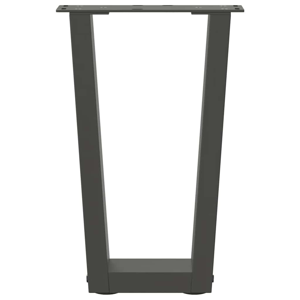 Salontafelpoten 2 st V-vormig 38x(42-43,3) cm staal antraciet is nu te koop bij PeponiXL, paradijselijk wonen!