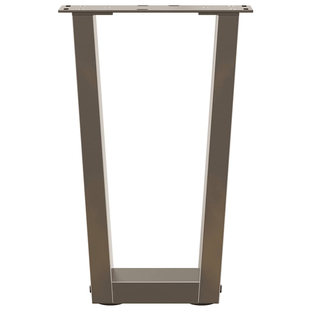 Salontafelpoten 2 st V-vormig 38x(42-43,3) cm staal naturel is nu te koop bij PeponiXL, paradijselijk wonen!