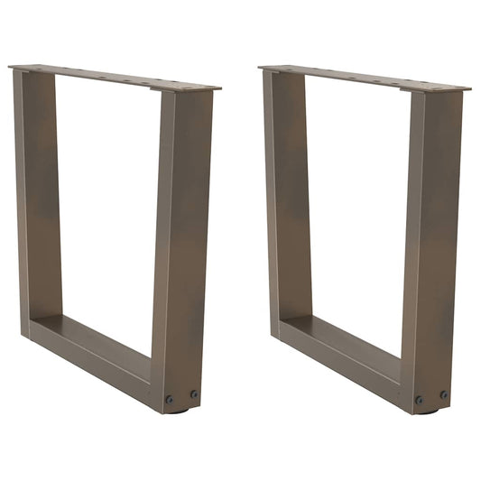 Salontafelpoten 2 st V-vormig 50x(42-43,3) cm staal naturel is nu te koop bij PeponiXL, paradijselijk wonen!