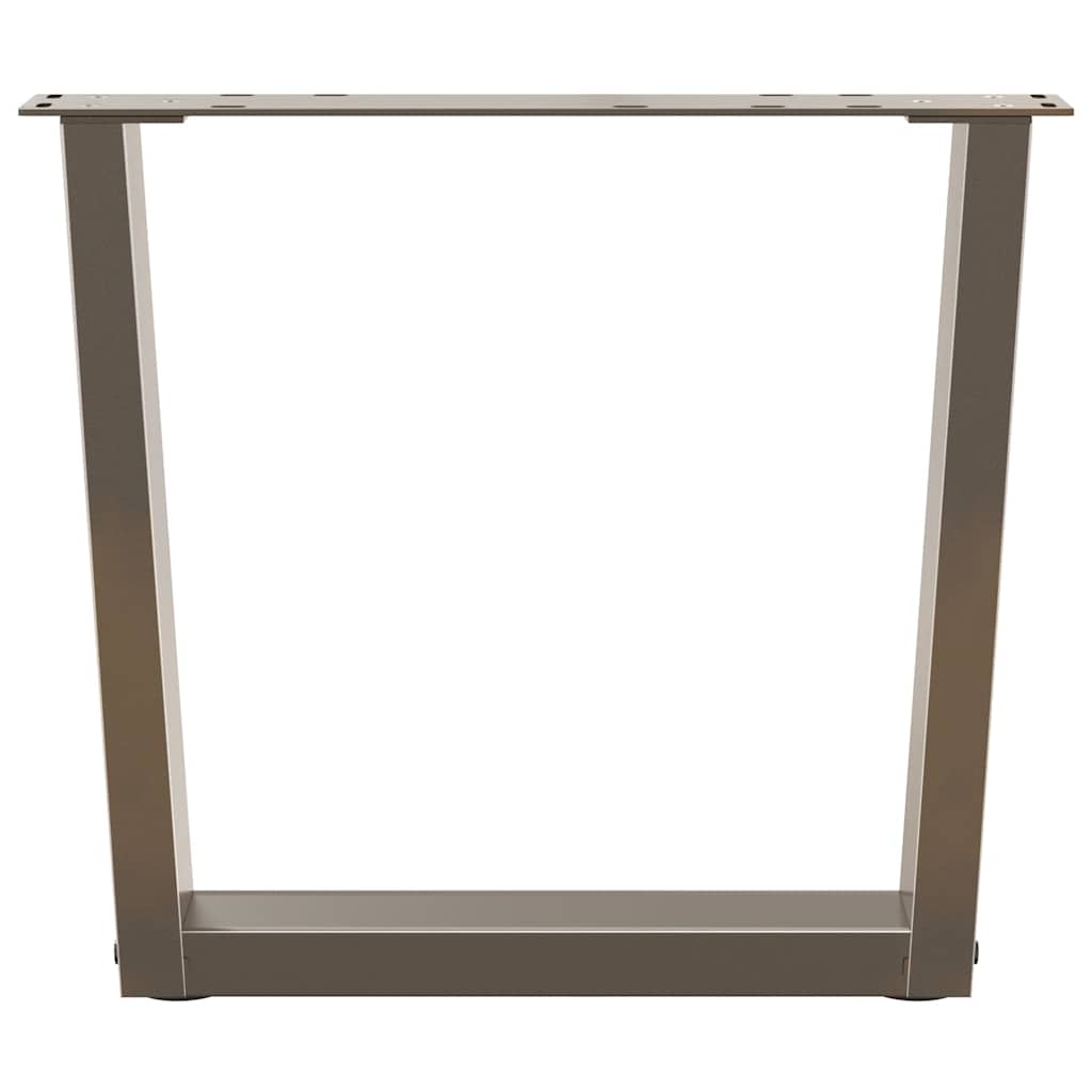 Salontafelpoten 2 st V-vormig 50x(42-43,3) cm staal naturel is nu te koop bij PeponiXL, paradijselijk wonen!