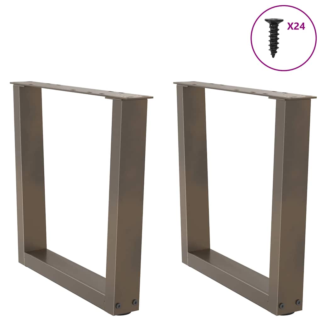 Salontafelpoten 2 st V-vormig 50x(42-43,3) cm staal naturel is nu te koop bij PeponiXL, paradijselijk wonen!
