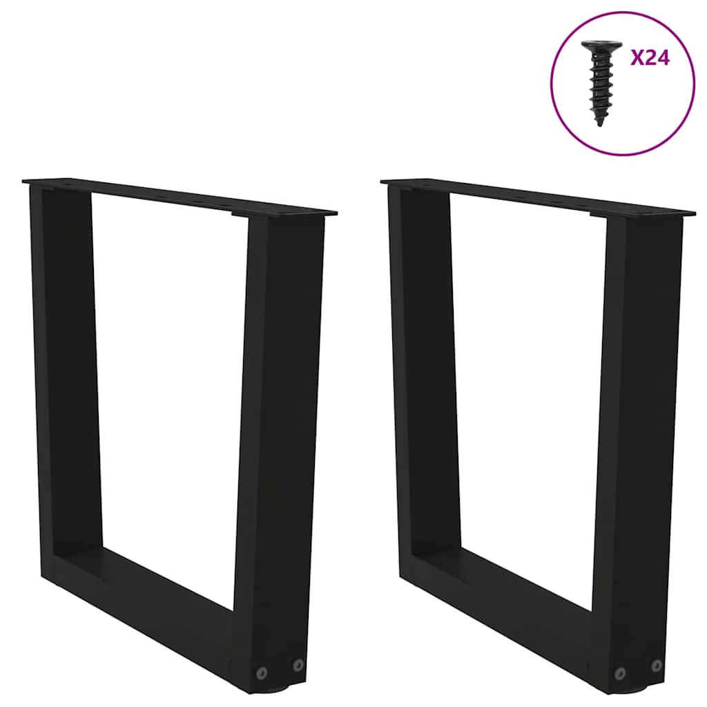 Salontafelpoten 2 st V-vormig 60x(42-43,3) cm staal zwart is nu te koop bij PeponiXL, paradijselijk wonen!