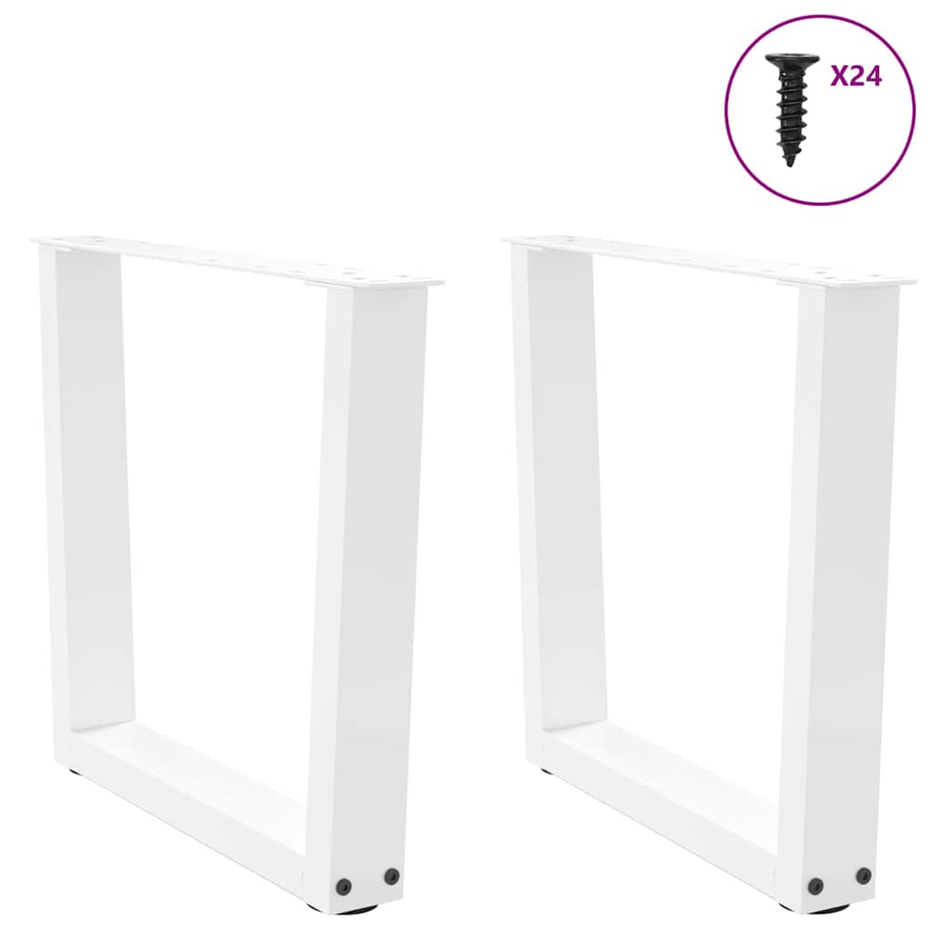 Salontafelpoten 2 st V-vormig 60x(42-43,3) cm staal wit is nu te koop bij PeponiXL, paradijselijk wonen!