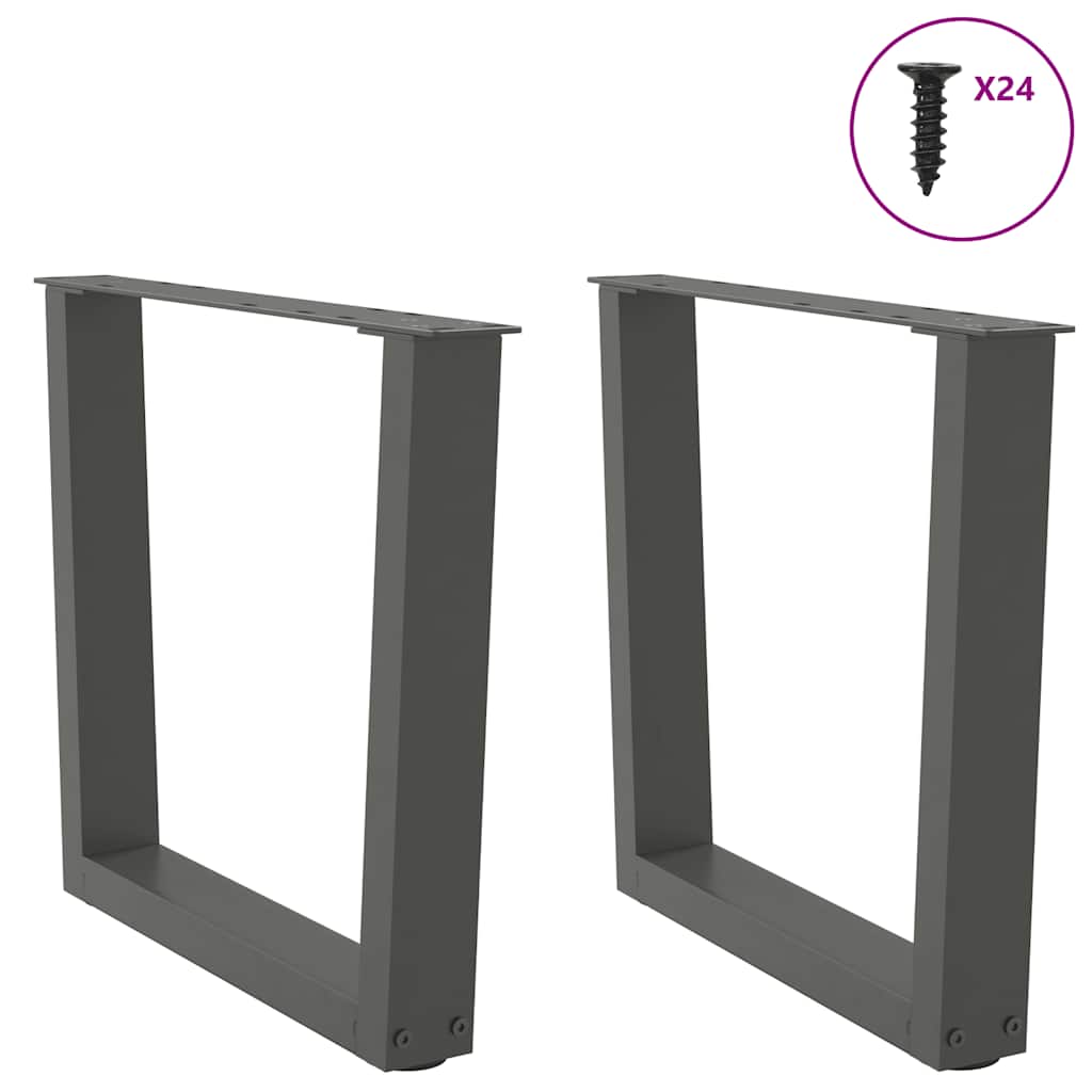 Salontafelpoten 2 st V-vormig 60x(42-43,3) cm staal antraciet is nu te koop bij PeponiXL, paradijselijk wonen!