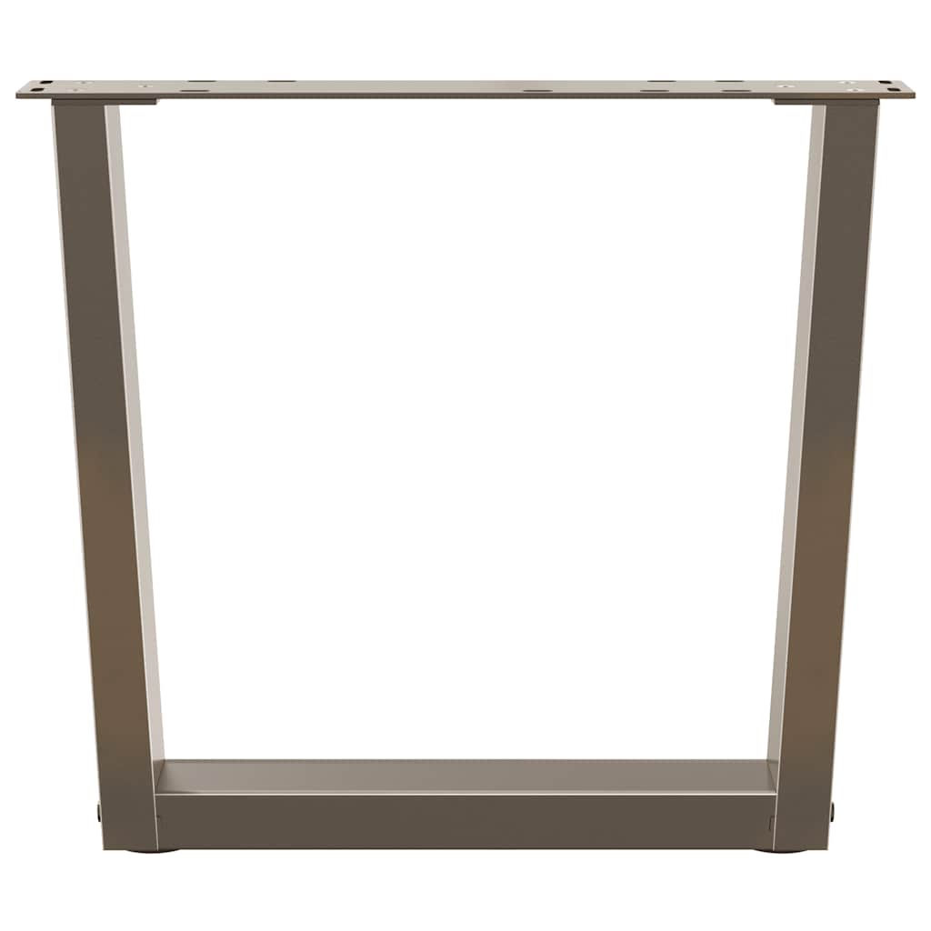 Salontafelpoten 2 st V-vormig 60x(42-43,3) cm staal naturel is nu te koop bij PeponiXL, paradijselijk wonen!