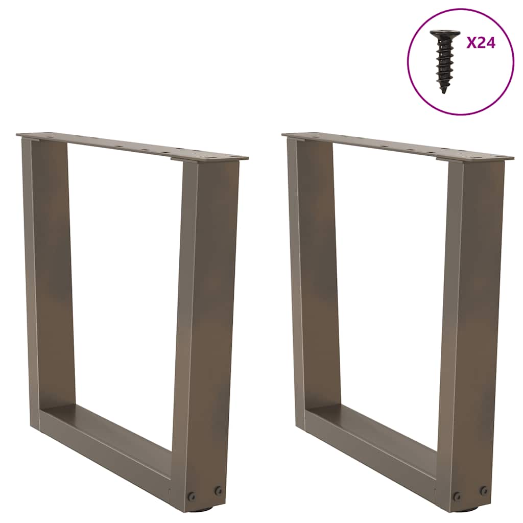 Salontafelpoten 2 st V-vormig 60x(42-43,3) cm staal naturel is nu te koop bij PeponiXL, paradijselijk wonen!