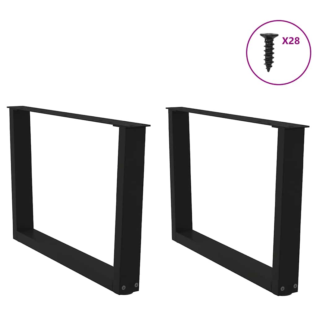 Salontafelpoten 2 st V-vormig 70x(42-43,3) cm staal zwart is nu te koop bij PeponiXL, paradijselijk wonen!