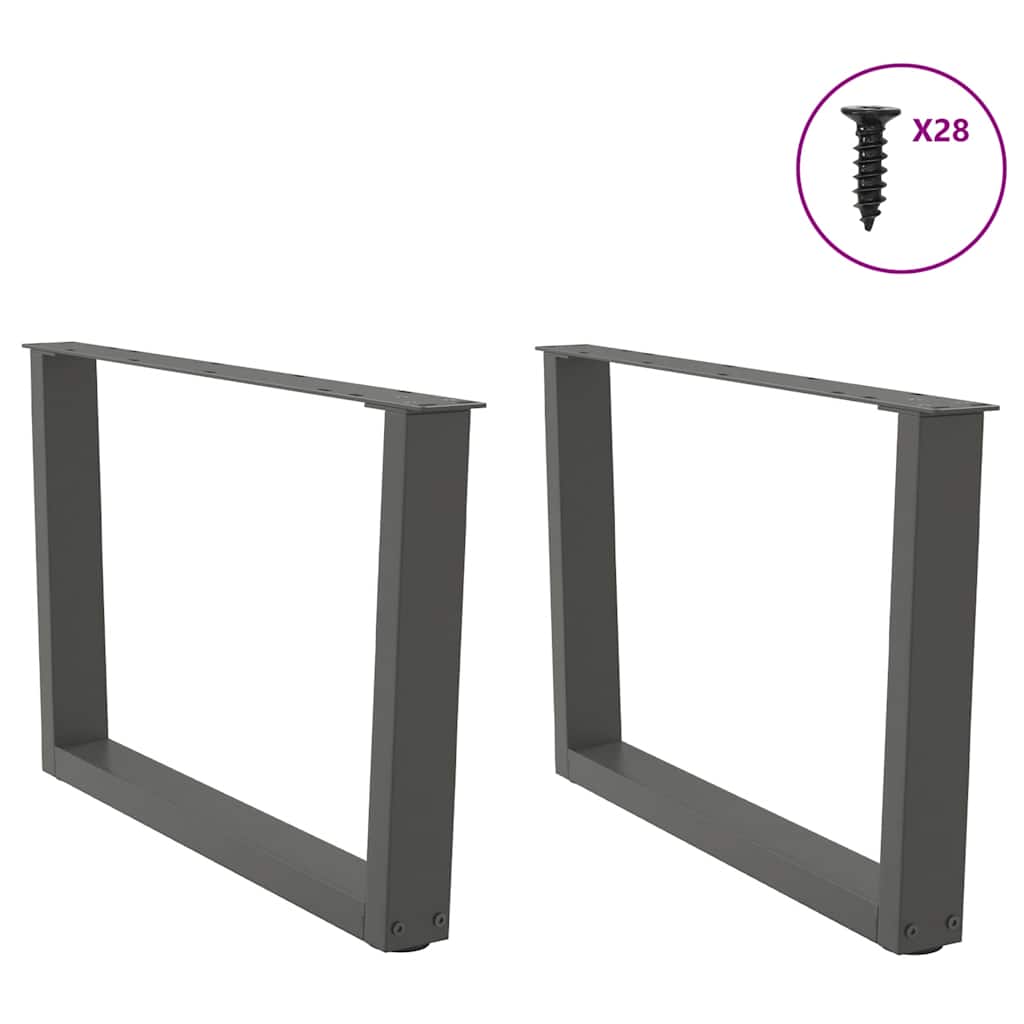 Salontafelpoten 2 st V-vormig 70x(42-43,3) cm staal antraciet is nu te koop bij PeponiXL, paradijselijk wonen!