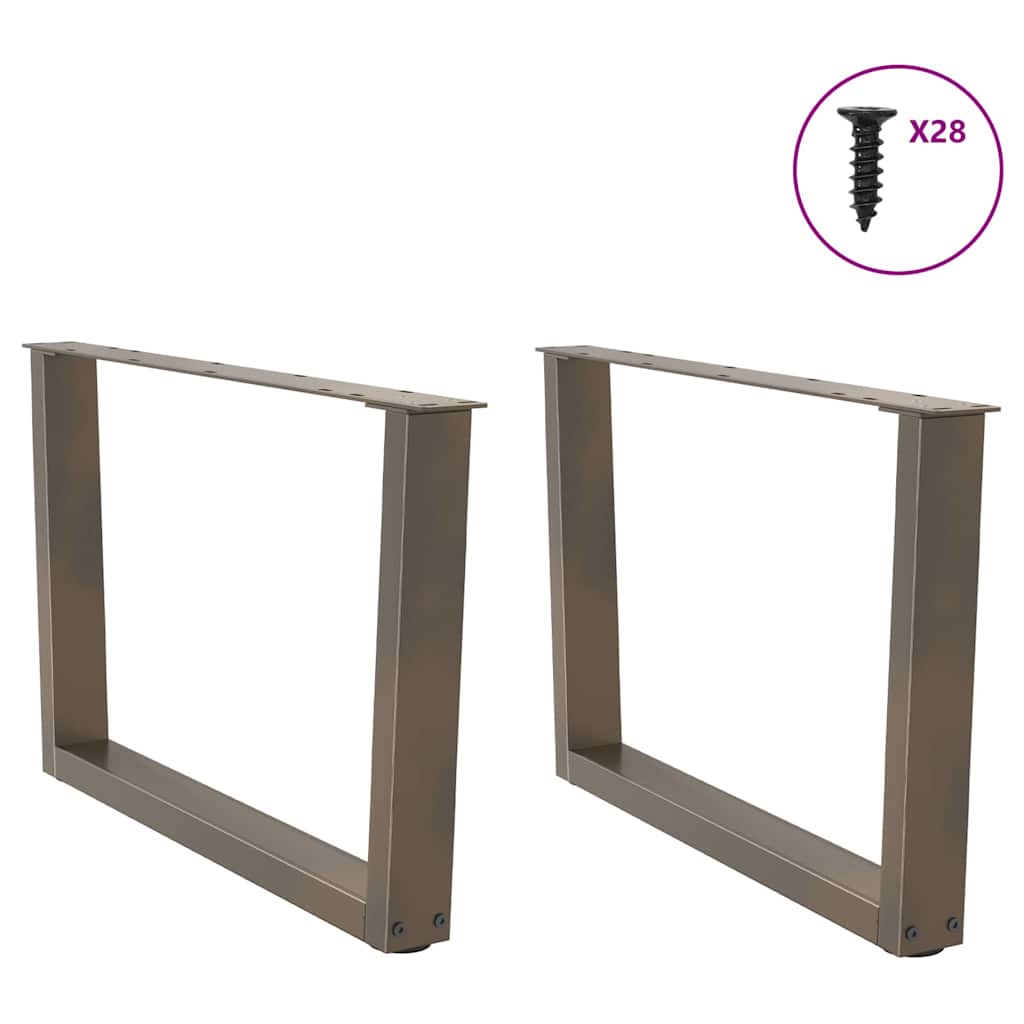Salontafelpoten 2 st V-vormig 70x(42-43,3) cm staal naturel is nu te koop bij PeponiXL, paradijselijk wonen!