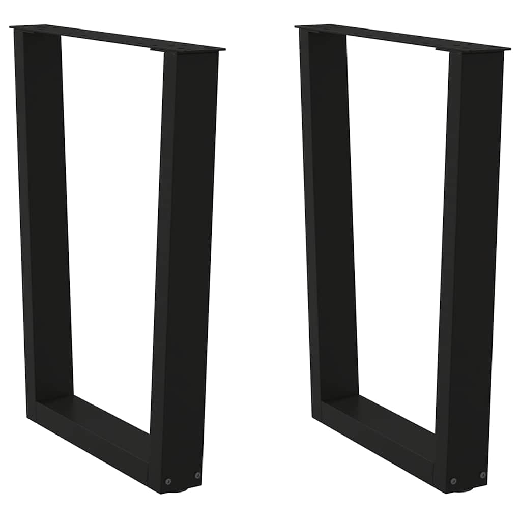 Eettafelpoten 2 st V-vormig 60x(72-73,3) cm staal zwart is nu te koop bij PeponiXL, paradijselijk wonen!