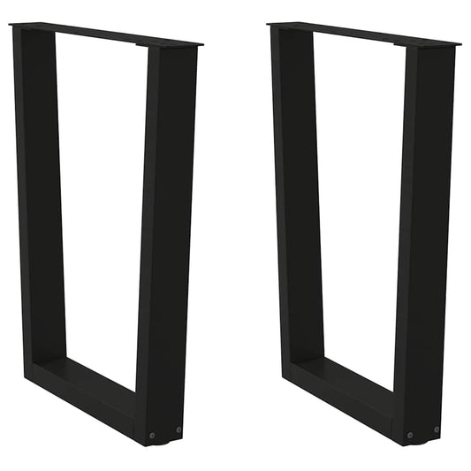 Eettafelpoten 2 st V-vormig 60x(72-73,3) cm staal zwart is nu te koop bij PeponiXL, paradijselijk wonen!