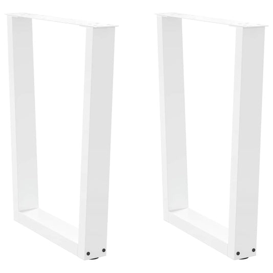 Eettafelpoten 2 st V-vormig 60x(72-73,3) cm staal wit is nu te koop bij PeponiXL, paradijselijk wonen!