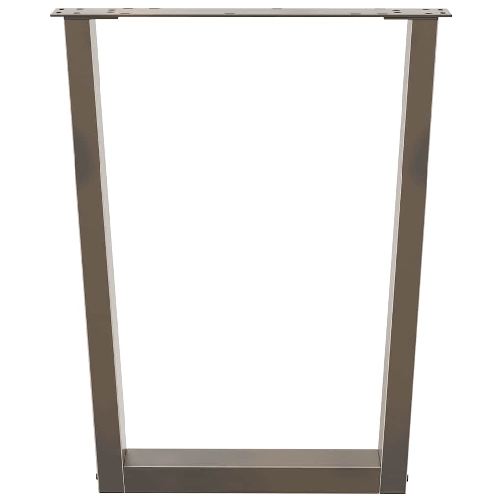 Eettafelpoten 2 st V-vormig 60x(72-73,3) cm staal naturel is nu te koop bij PeponiXL, paradijselijk wonen!