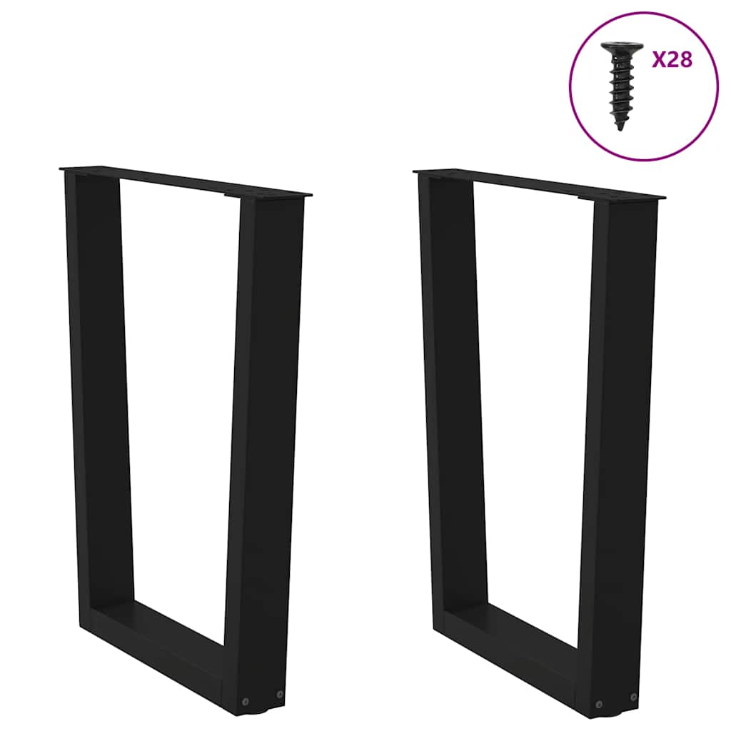 Eettafelpoten 2 st V-vormig 70x(72-73,3) cm staal zwart is nu te koop bij PeponiXL, paradijselijk wonen!