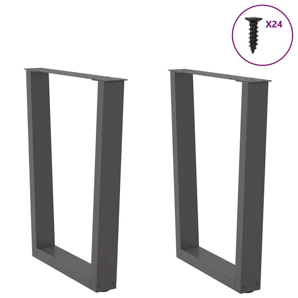 Eettafelpoten 2 st V-vormig 70x(72-73,3) cm staal antraciet is nu te koop bij PeponiXL, paradijselijk wonen!