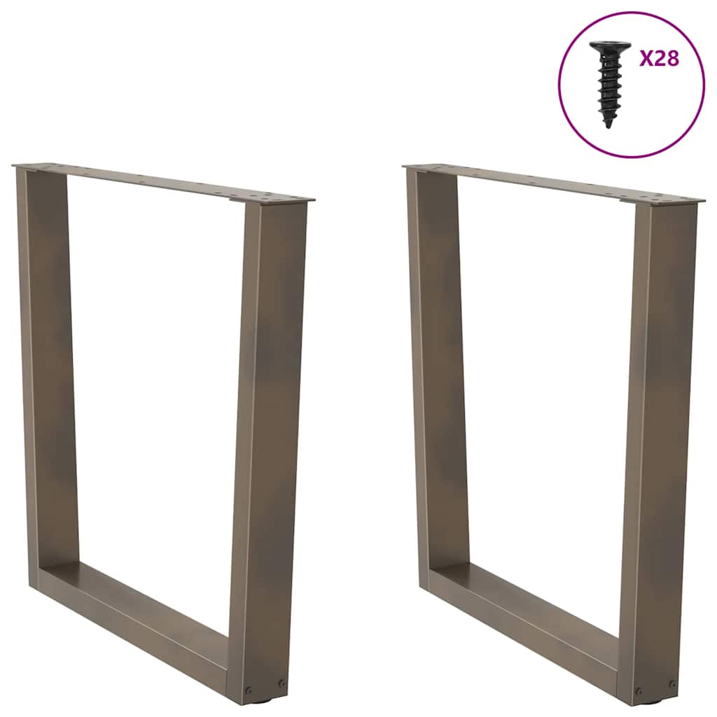 Eettafelpoten 2 st V-vormig 80x(72-73,3) cm staal naturel is nu te koop bij PeponiXL, paradijselijk wonen!