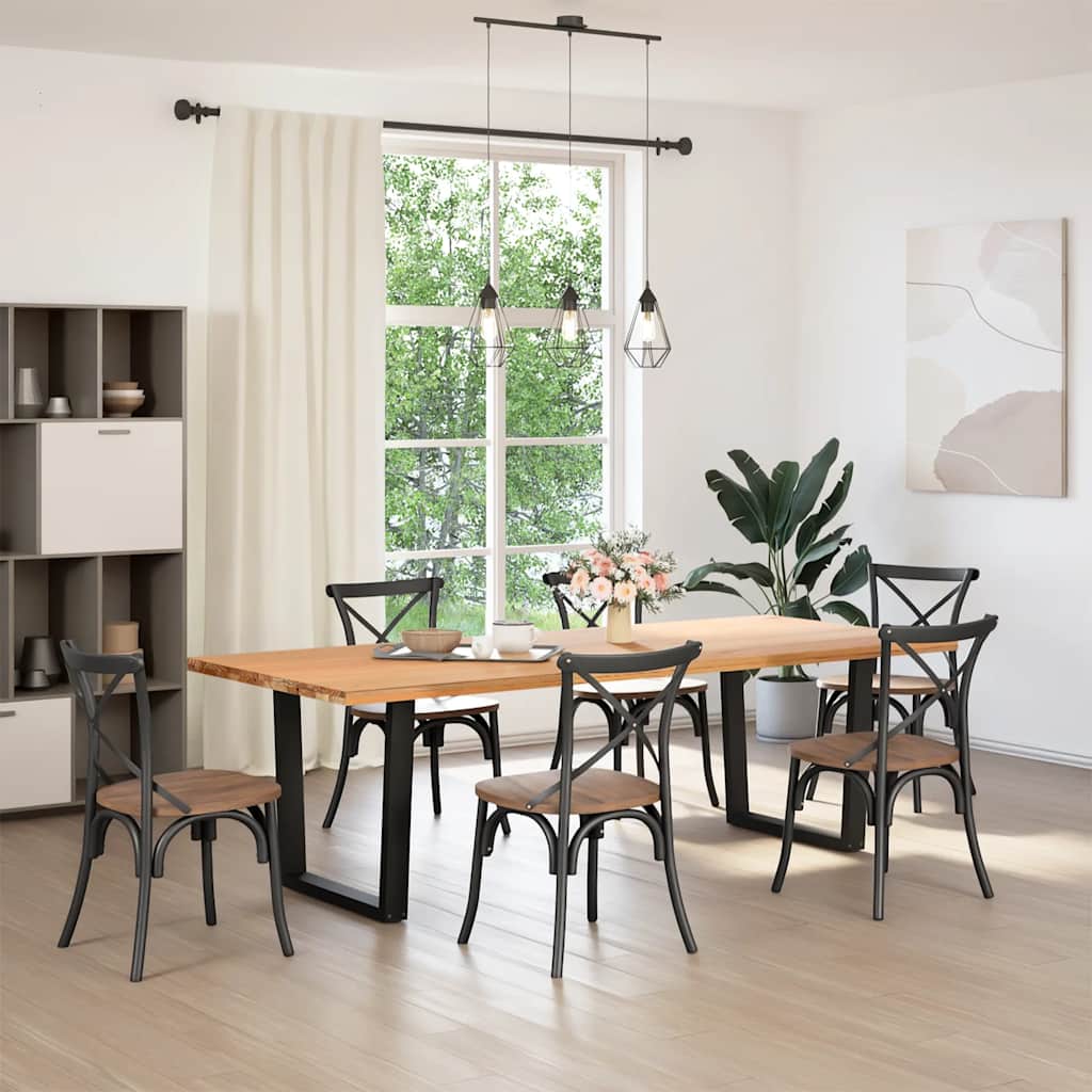 Eettafelpoten 2 st V-vormig 90x(72-73,3) cm staal zwart is nu te koop bij PeponiXL, paradijselijk wonen!