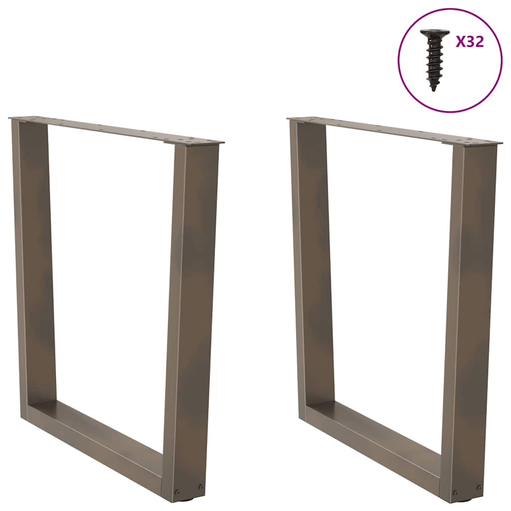 Eettafelpoten 2 st V-vormig 90x(72-73,3) cm staal naturel is nu te koop bij PeponiXL, paradijselijk wonen!