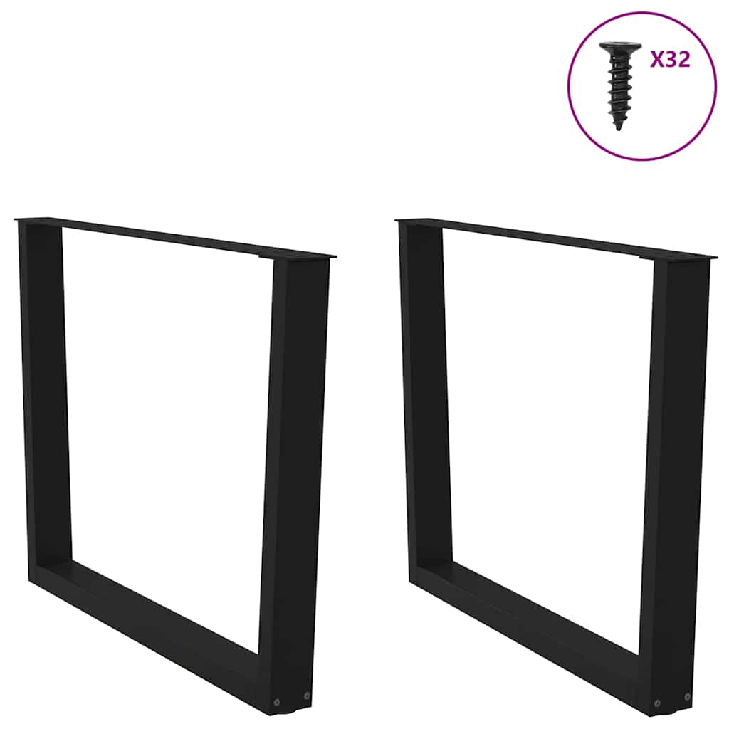 Eettafelpoten 2 st V-vormig 100x(72-73,3) cm staal zwart is nu te koop bij PeponiXL, paradijselijk wonen!