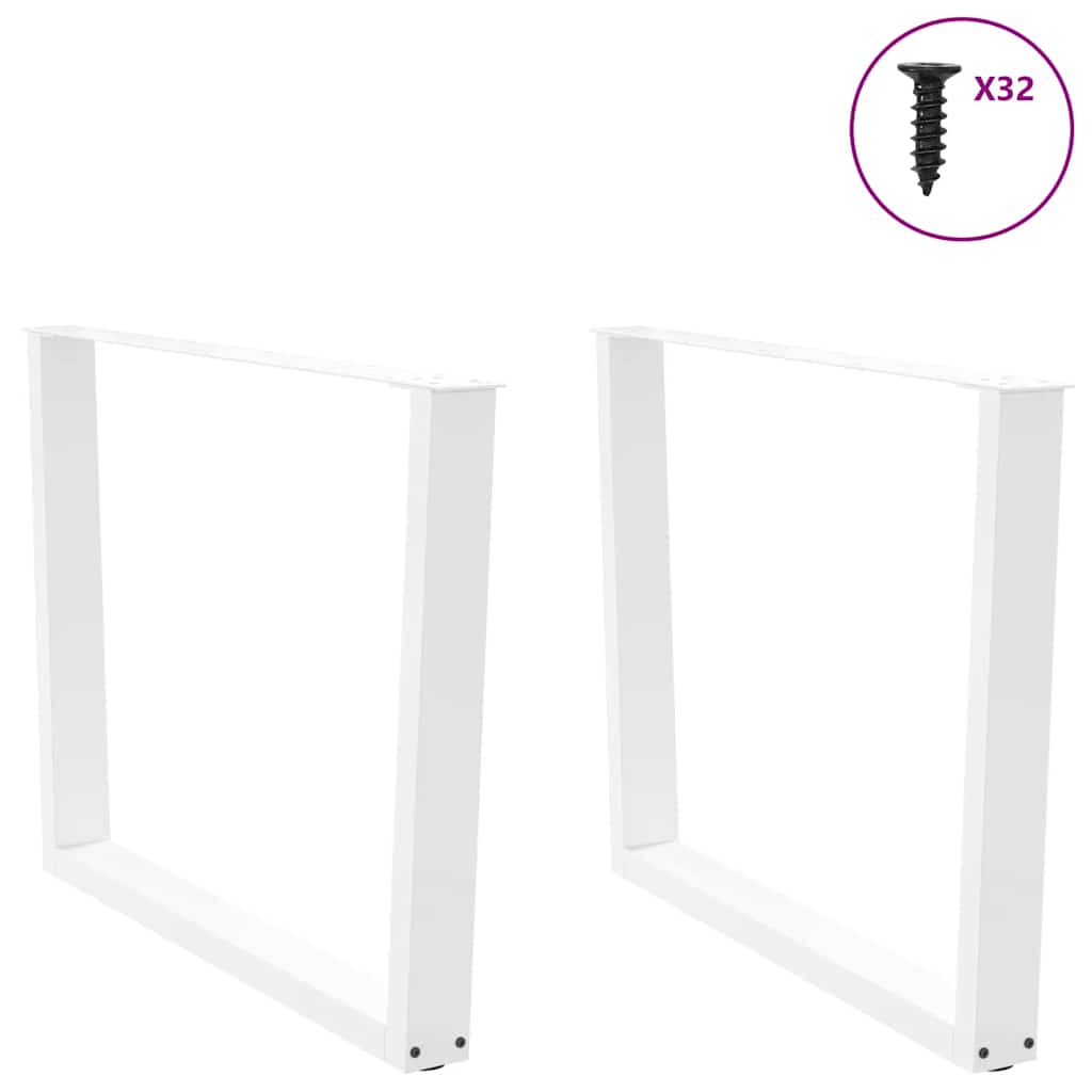 Eettafelpoten 2 st V-vormig 100x(72-73,3) cm staal wit is nu te koop bij PeponiXL, paradijselijk wonen!