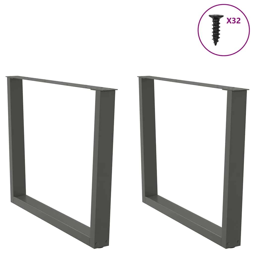 Eettafelpoten 2 st V-vormig 100x(72-73,3) cm staal antraciet is nu te koop bij PeponiXL, paradijselijk wonen!