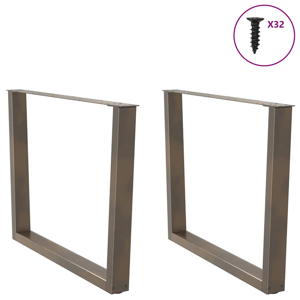 Eettafelpoten 2 st V-vormig 100x(72-73,3) cm staal naturel is nu te koop bij PeponiXL, paradijselijk wonen!