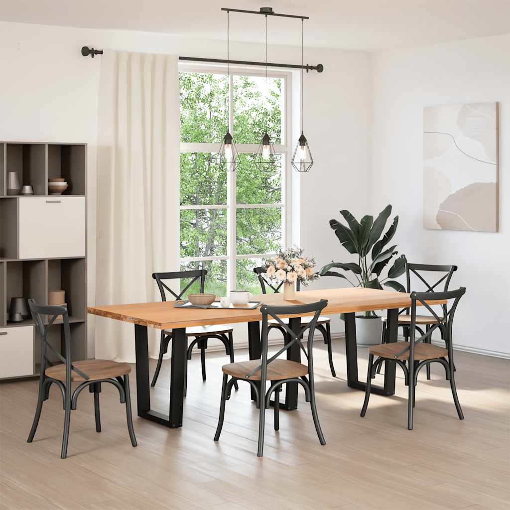 Eettafelpoten 3 st V-vormig 70x(72-73,3) cm staal zwart is nu te koop bij PeponiXL, paradijselijk wonen!