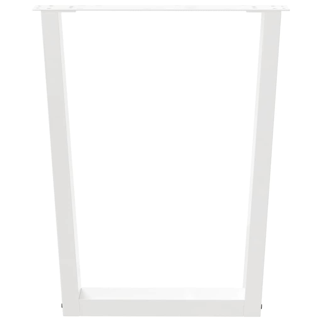 Eettafelpoten 3 st V-vormig 70x(72-73,3) cm staal wit is nu te koop bij PeponiXL, paradijselijk wonen!