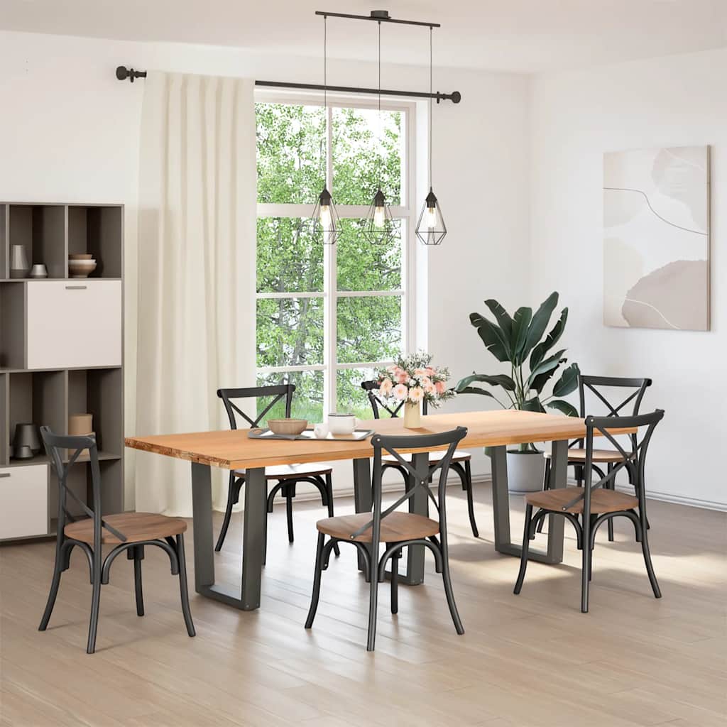 Eettafelpoten 3 st V-vormig 70x(72-73,3) cm staal antraciet is nu te koop bij PeponiXL, paradijselijk wonen!