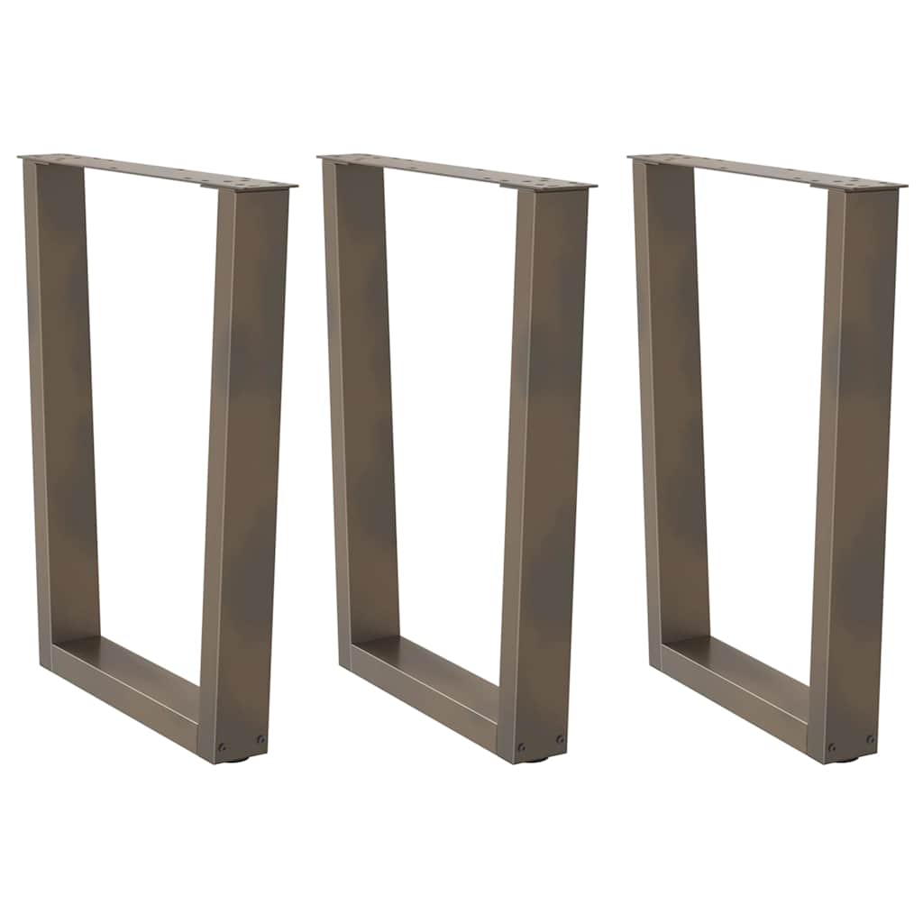 Eettafelpoten 3 st V-vormig 70x(72-73,3) cm staal naturel is nu te koop bij PeponiXL, paradijselijk wonen!