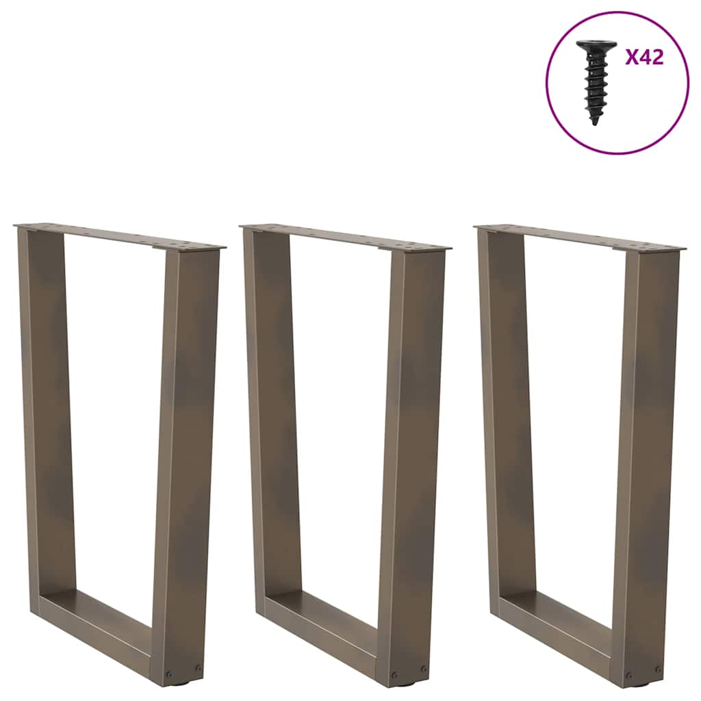 Eettafelpoten 3 st V-vormig 70x(72-73,3) cm staal naturel is nu te koop bij PeponiXL, paradijselijk wonen!
