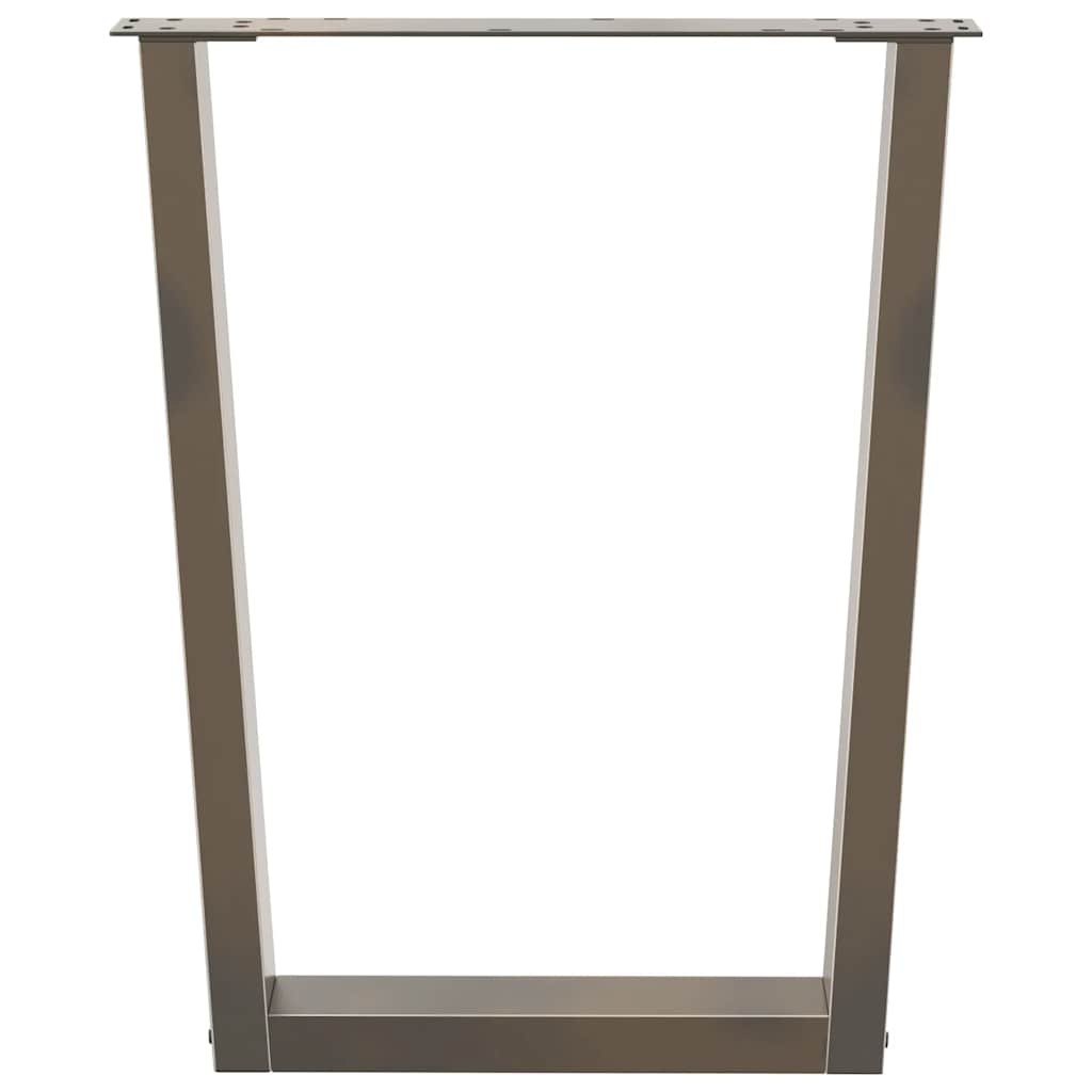 Eettafelpoten 3 st V-vormig 70x(72-73,3) cm staal naturel is nu te koop bij PeponiXL, paradijselijk wonen!