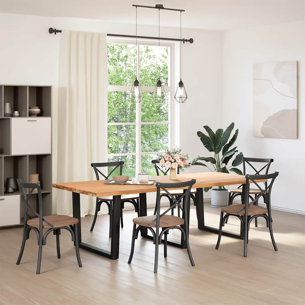 Eettafelpoten 3 st V-vormig 100x(72-73,3) cm staal zwart is nu te koop bij PeponiXL, paradijselijk wonen!