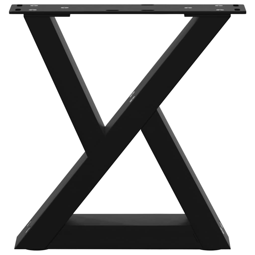 Salontafelpoten 2 st 30x(30-31,3) cm staal zwart is nu te koop bij PeponiXL, paradijselijk wonen!