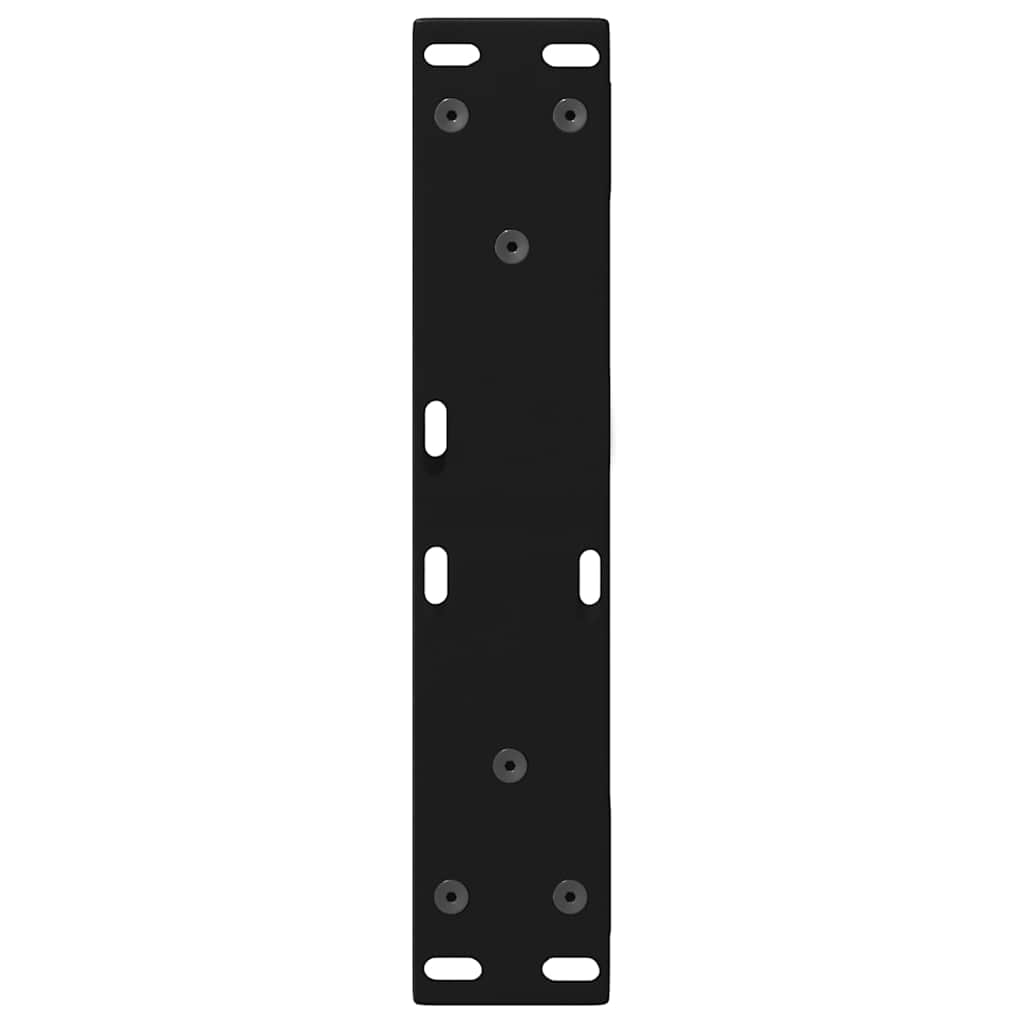 Salontafelpoten 2 st 30x(30-31,3) cm staal zwart is nu te koop bij PeponiXL, paradijselijk wonen!