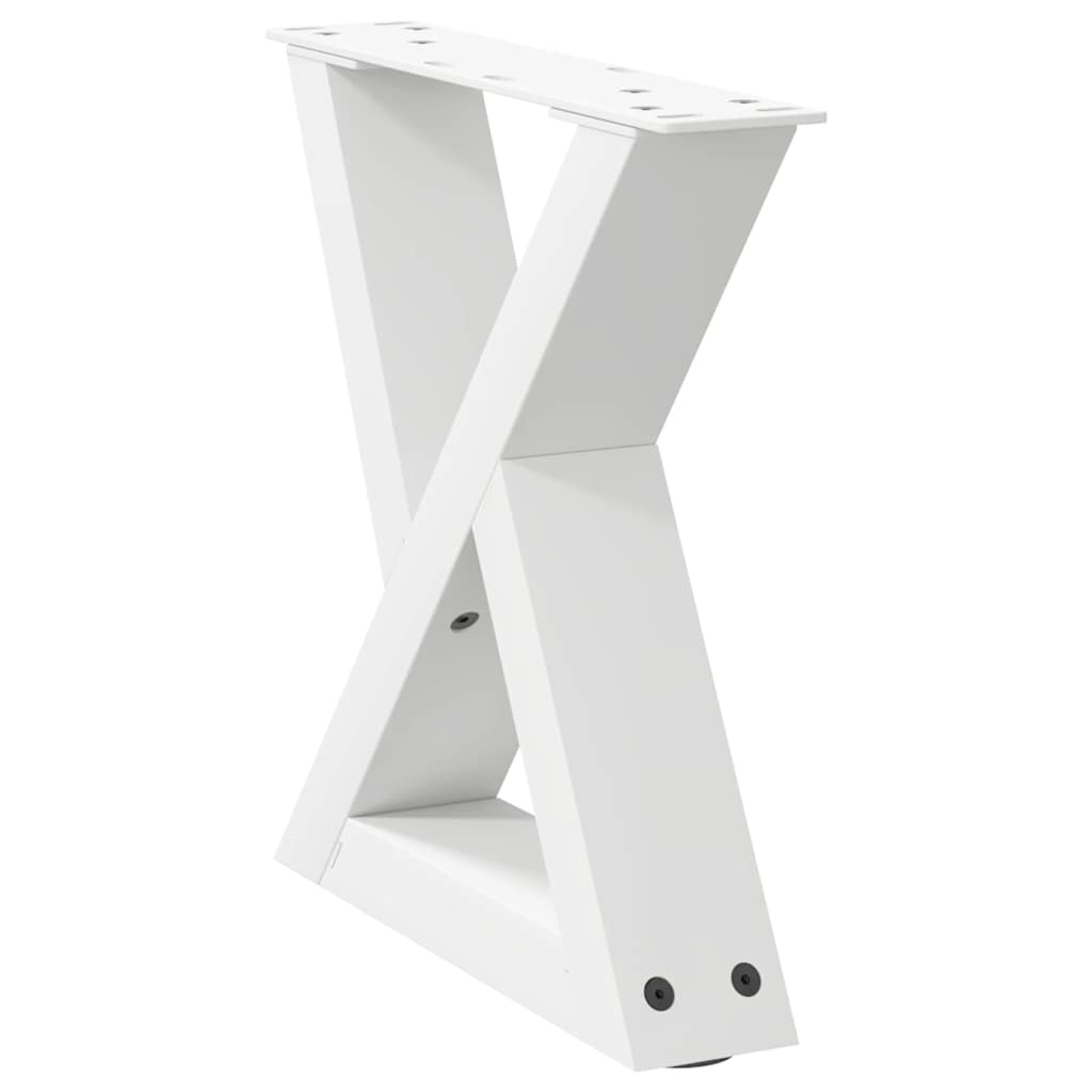 Salontafelpoten 2 st 30x(30-31,3) cm staal wit is nu te koop bij PeponiXL, paradijselijk wonen!