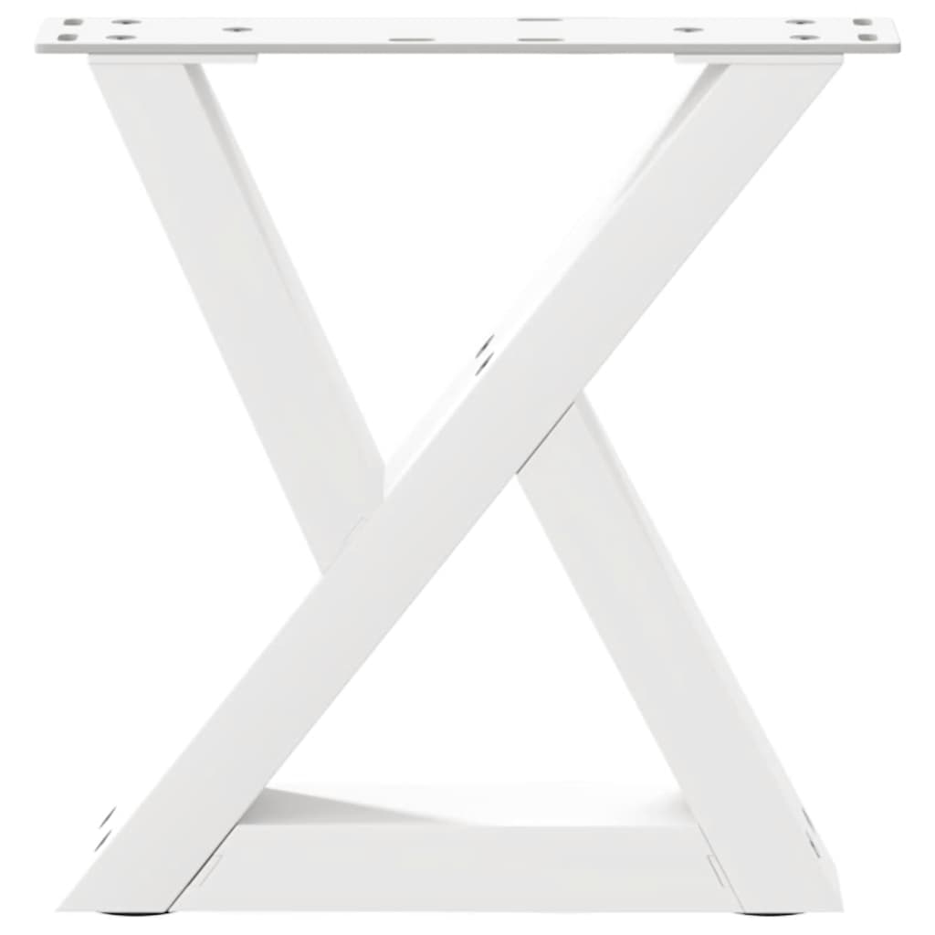 Salontafelpoten 2 st 30x(30-31,3) cm staal wit is nu te koop bij PeponiXL, paradijselijk wonen!