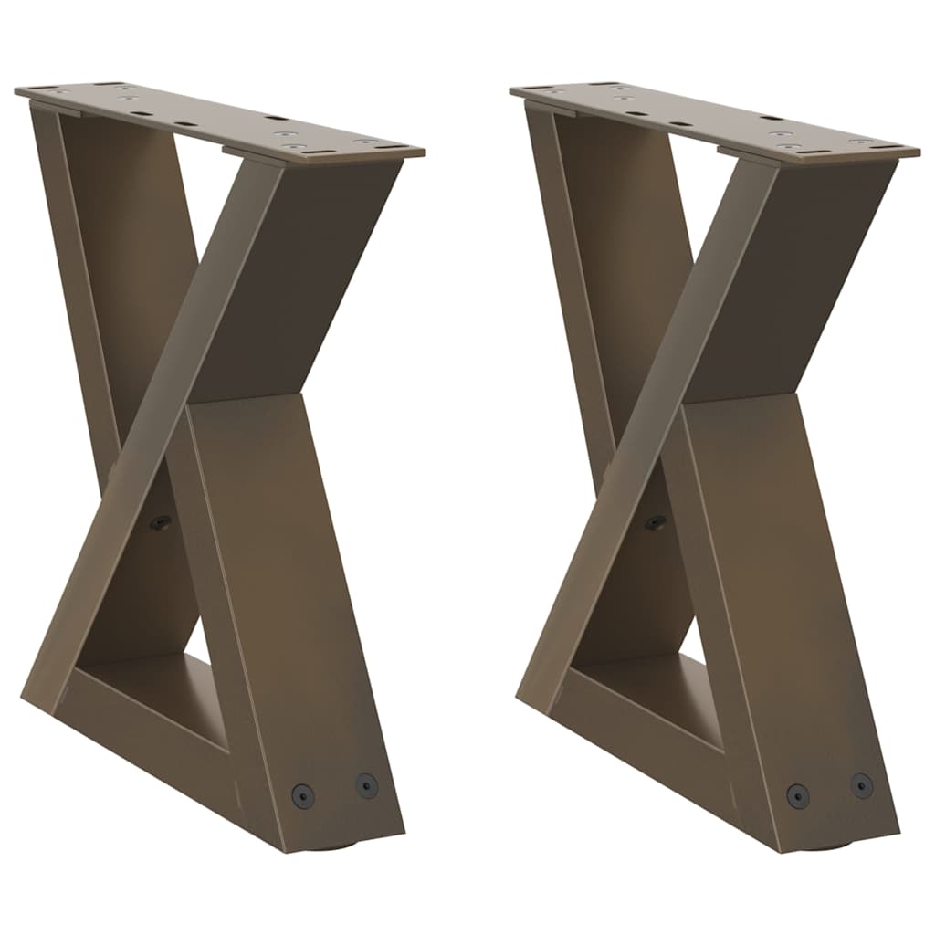 Salontafelpoten 2 st 30x(30-31,3) cm staal naturel is nu te koop bij PeponiXL, paradijselijk wonen!