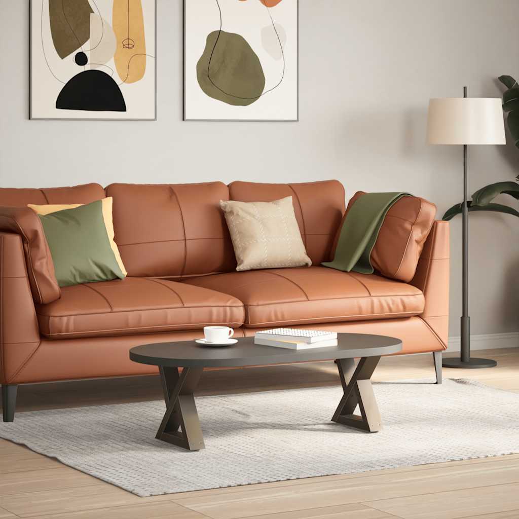 Salontafelpoten 2 st 30x(30-31,3) cm staal naturel is nu te koop bij PeponiXL, paradijselijk wonen!