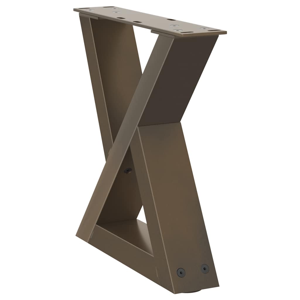 Salontafelpoten 2 st 30x(30-31,3) cm staal naturel is nu te koop bij PeponiXL, paradijselijk wonen!