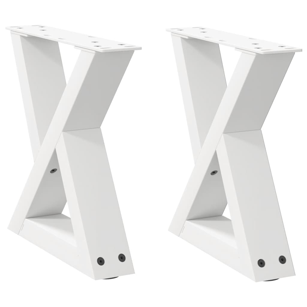 Salontafelpoten 2 st 40x(30-31,3) cm staal wit is nu te koop bij PeponiXL, paradijselijk wonen!