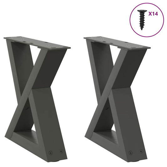 Salontafelpoten 2 st 40x(30-31,3) cm staal antraciet is nu te koop bij PeponiXL, paradijselijk wonen!