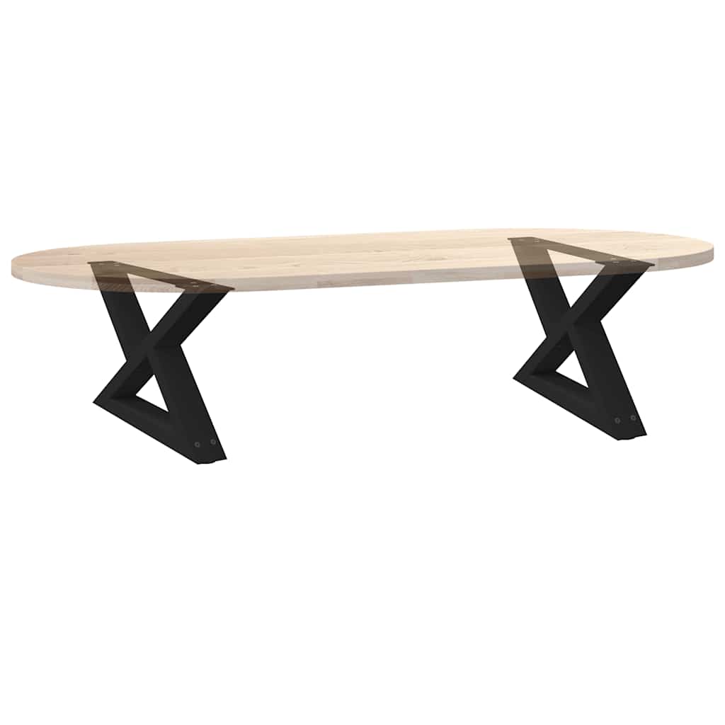 Salontafelpoten 2 st 50x(30-31,3) cm staal zwart is nu te koop bij PeponiXL, paradijselijk wonen!