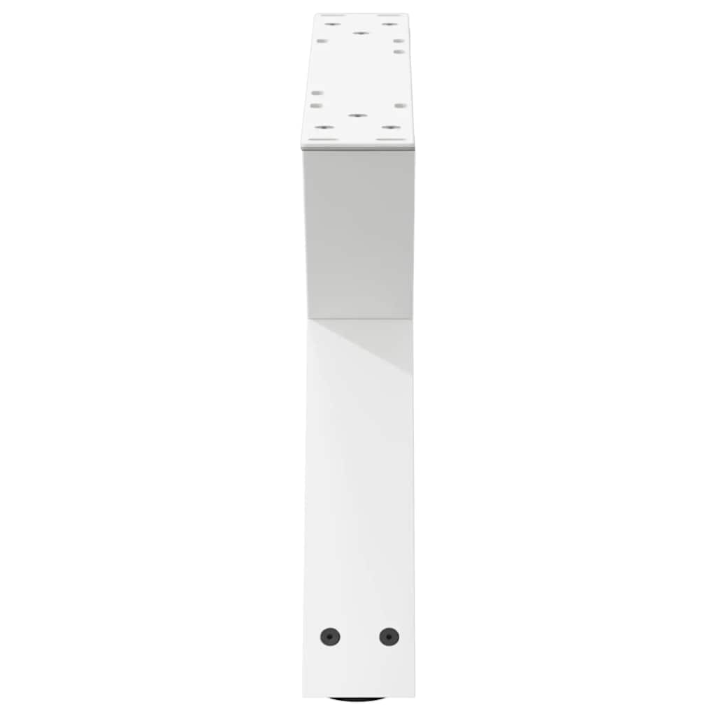 Salontafelpoten 2 st 50x(30-31,3) cm staal wit is nu te koop bij PeponiXL, paradijselijk wonen!