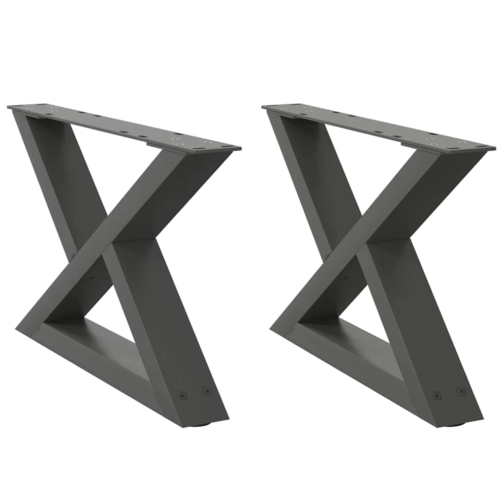 Salontafelpoten 2 st 50x(30-31,3) cm staal antraciet is nu te koop bij PeponiXL, paradijselijk wonen!