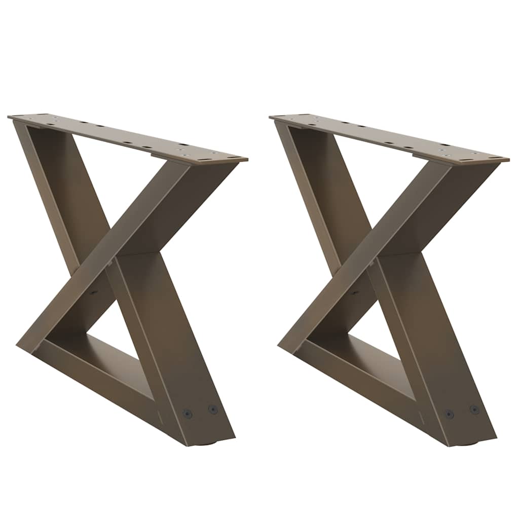 Salontafelpoten 2 st 50x(30-31,3) cm staal naturel is nu te koop bij PeponiXL, paradijselijk wonen!
