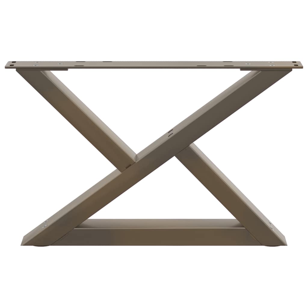 Salontafelpoten 2 st 50x(30-31,3) cm staal naturel is nu te koop bij PeponiXL, paradijselijk wonen!