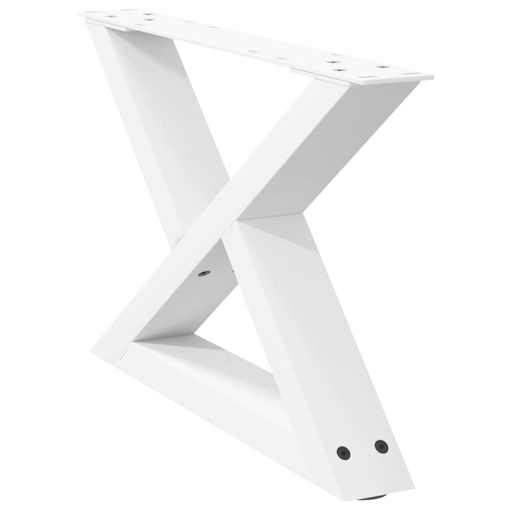 Salontafelpoten 2 st 60x(30-31,3) cm staal wit is nu te koop bij PeponiXL, paradijselijk wonen!