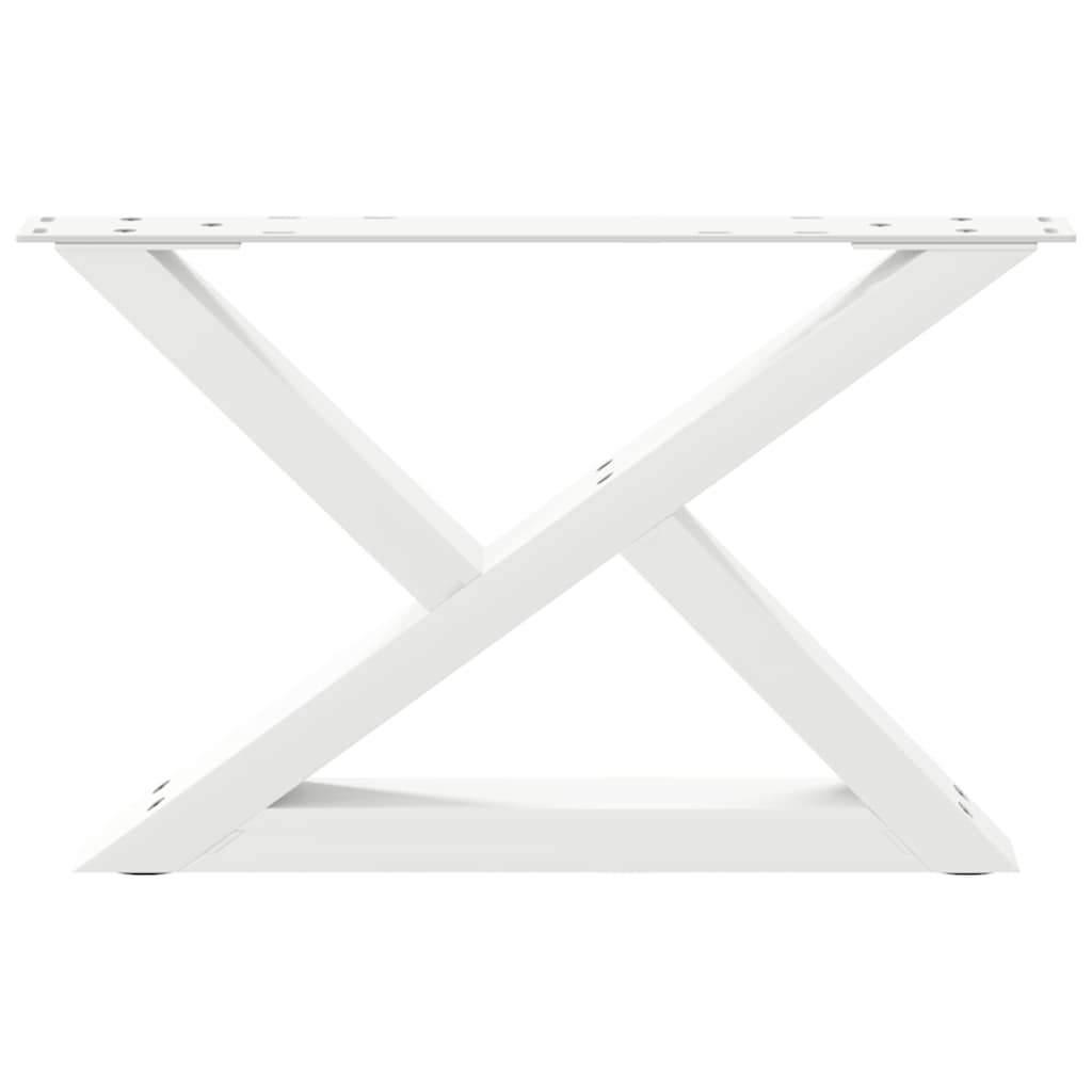 Salontafelpoten 2 st 60x(30-31,3) cm staal wit is nu te koop bij PeponiXL, paradijselijk wonen!